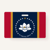 Name Badge with flag of Mississippi, USA (Dos)