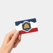 Name Badge with flag of Utah, USA (Manuel / portable)