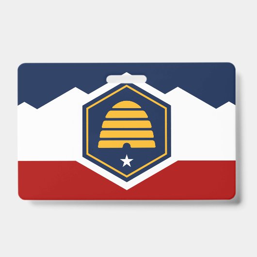Name Badge with flag of Utah, USA (Avant)