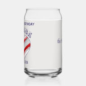 Name || Bold Flag Heart Happy Birthday America (Gauche)