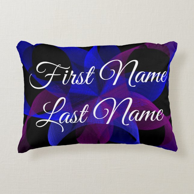 Name Change 3D To 2D Geometric Accent Pillow Accent Kussen (Voorkant)