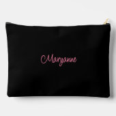 Name, Cute Chic Abstract Pattern Black Pink Gold Etui (Achterkant)