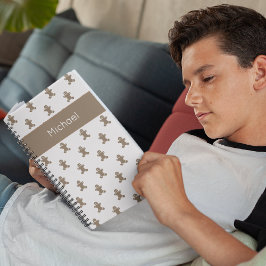 Name Cute Gingerbread Man Cookies Holiday Notebook Notitieboek