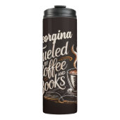 Name Fueled By Coffee & Books Thermosbeker (Voorkant)