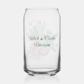 Name, Greenery Red Berries Christmas Bouquet 16oz Blikvorm Glas (Achterkant)