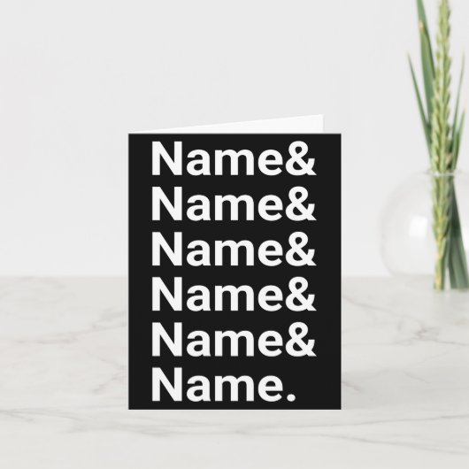 Name List Funny Women Men D Text Kaart (Voorkant)