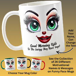 Name Motivation Kylie Fabulous Eyes Funny Face Koffiemok
