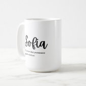 Name on Mug: Sofia  Koffiemok (Voorkant links)