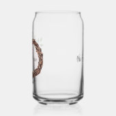 Name, Peace Pink Poinsettia Wreath 16oz (Gauche)