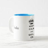 Name, Quilling Keep Calm Classic Two-Tone Mug (Devant gauche)