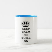 Name, Quilling Keep Calm Classic Two-Tone Mug (Centre)