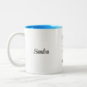 Name, Quilling Keep Calm Classic Two-Tone Mug (Gauche)