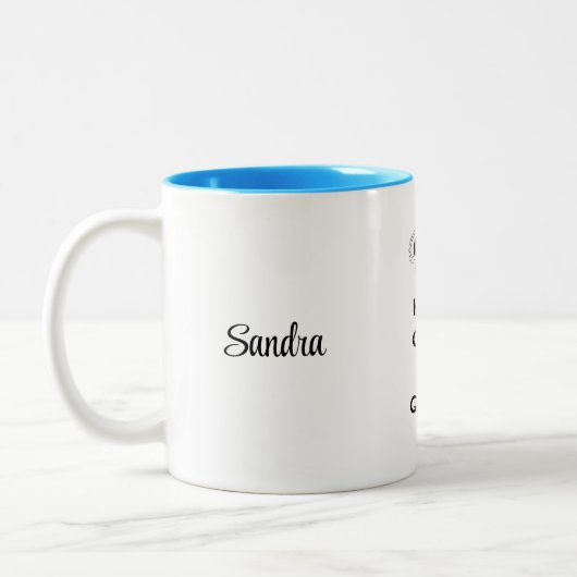 Name, Quilling Keep Calm Classic Two-Tone Mug (Gauche)