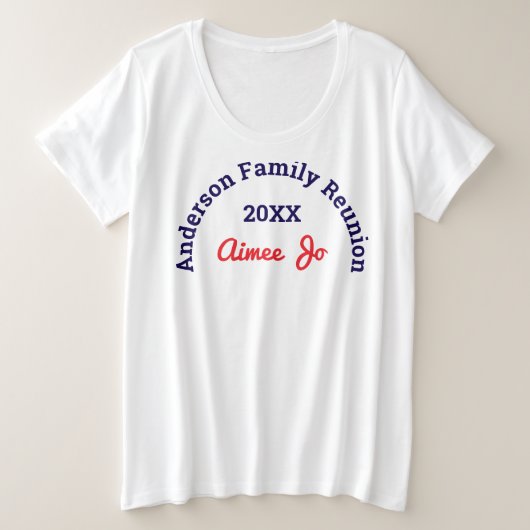 Name || Stylish Matching Family Reunion White (Design devant)