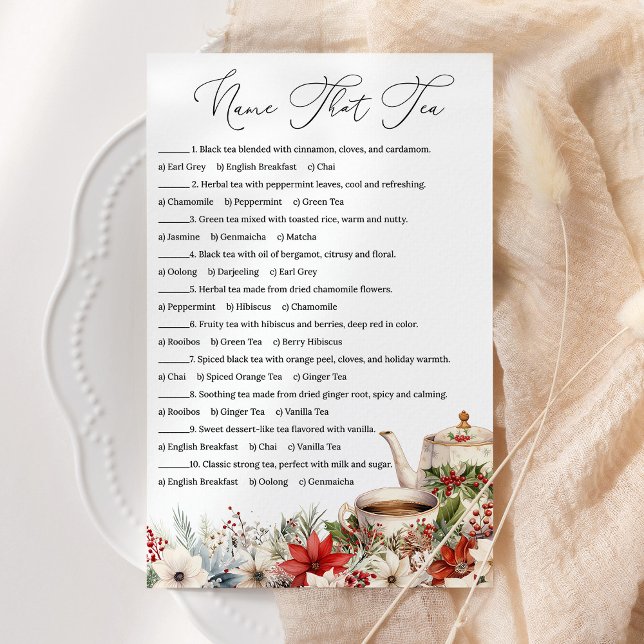 Name That Tea Christmas Tea Party Holiday Game (Creator heeft geüpload)
