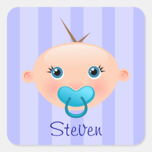 "Name this!" - Baby Gezicht Sticker Boy