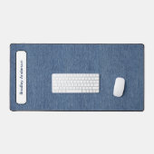 Name || Trendy Minimalist Blue Denim Print  (Clavier et souris)