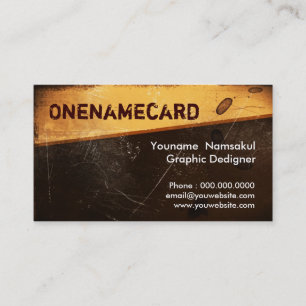 namecard-008 / grijs oud papier visitekaartje