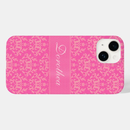 Named damask kangaroo paws pinky Case-Mate iPhone case (Achterkant (horizontaal))