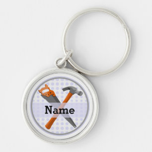 Named Personalized Tools ontwerp voor jongens. Sleutelhanger