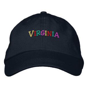 Namedrop Nation_Virginia, meerkleurig Geborduurde Pet
