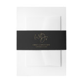 Namen Date Script We Do Gold Black Wedding Uitnodigingen Wikkel (Voorkant Voorbeeld)