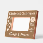 Namen dateren 50 gelukkige jaren gouden jubileum gegraveerde lijstjes (Links)