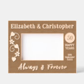 Namen dateren 50 gelukkige jaren gouden jubileum gegraveerde lijstjes (Voorkant)