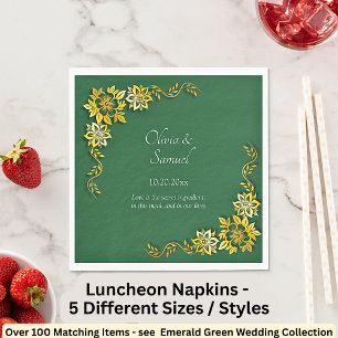 Namen Datum Bericht Emerald Green & Gold Lunch Servet