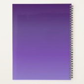 Namen & datum paarse mauve bloemen & wit toevoegen planner (Achterkant)