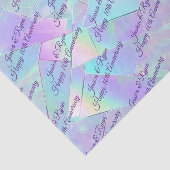 Namen Elk Jaar Jubileum PurpleScript Iriserend Tissuepapier (Detail)