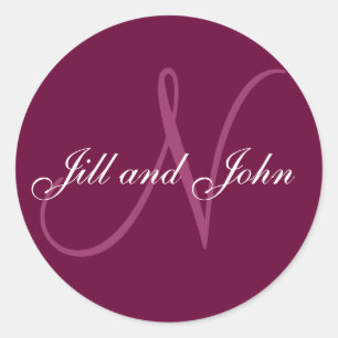 Namen en Initiaal Monogram N Sticker