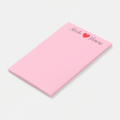Namen & Hart Roze Post-it® Notes (Schuin)
