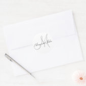 Namen & Initiaal Monogram Bruiloft Sticker Wit (Envelop)