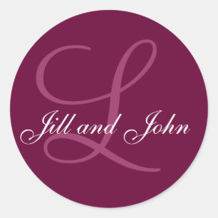 Namen Initiaal Monogram L bruiloft gunst Stickers