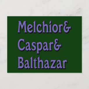 Namen van de drie Wisemen Feestdagenkaart