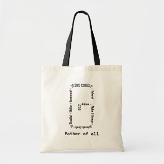 Namen van God in G-vormige tekst Minimalistisch on Tote Bag