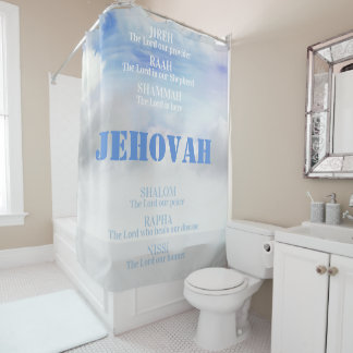 Namen van God JIREH SHALOM RAPHA Douchegordijn
