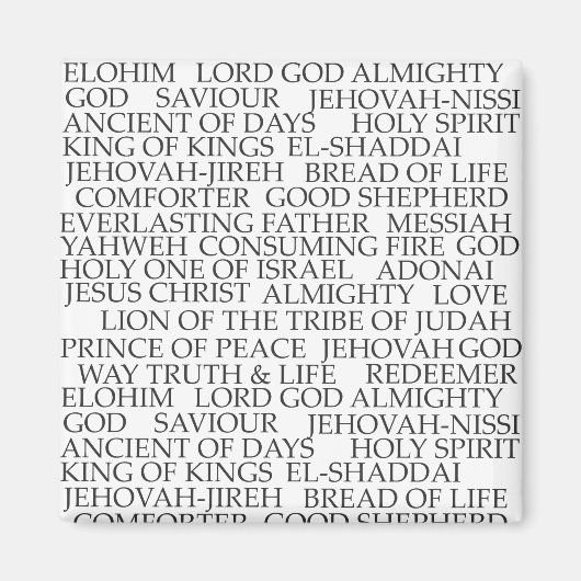 NAMEN VAN GOD MAGNEET (Voorkant)