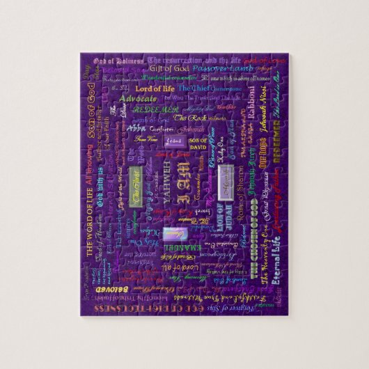 namen van God puzzel met tin (Verticaal)