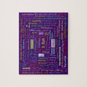 namen van God puzzel met tin Legpuzzel