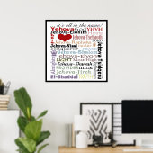 Namen van God-Subway Art Poster (Thuiskantoor)