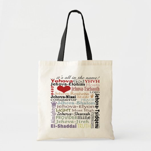 Namen van God-Subway Art Tote Bag (Voorkant)