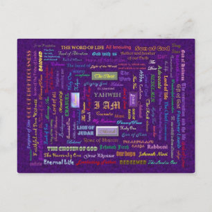 namen van het briefkaart van God