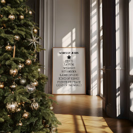 Namen van het Jesus Christmas Poster