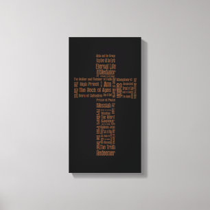 Namen van Jesus Cross Canvas Afdruk