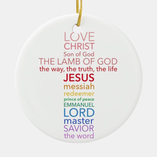 Namen van Jesus Cross Keramisch Ornament (Voorkant)