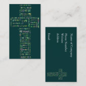 Namen van Jesus Cross Visitekaartje (Voorkant / Achterkant)