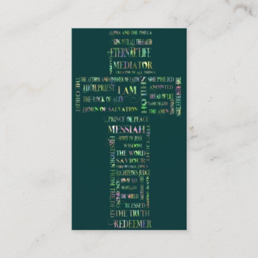 Namen van Jesus Cross Visitekaartje (Voorkant)