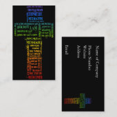 Namen van Jesus Cross Visitekaartje (Voorkant / Achterkant)